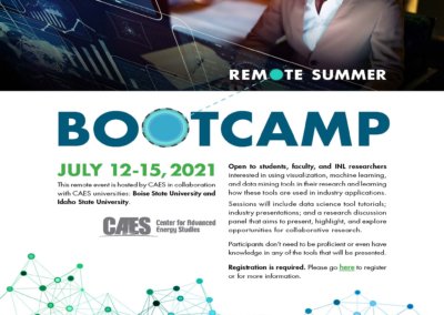 Register today for 2021 CAES Summer Boot Camp, a virtual crash course in data science
