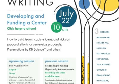 Proposal writing series resumes July 22
